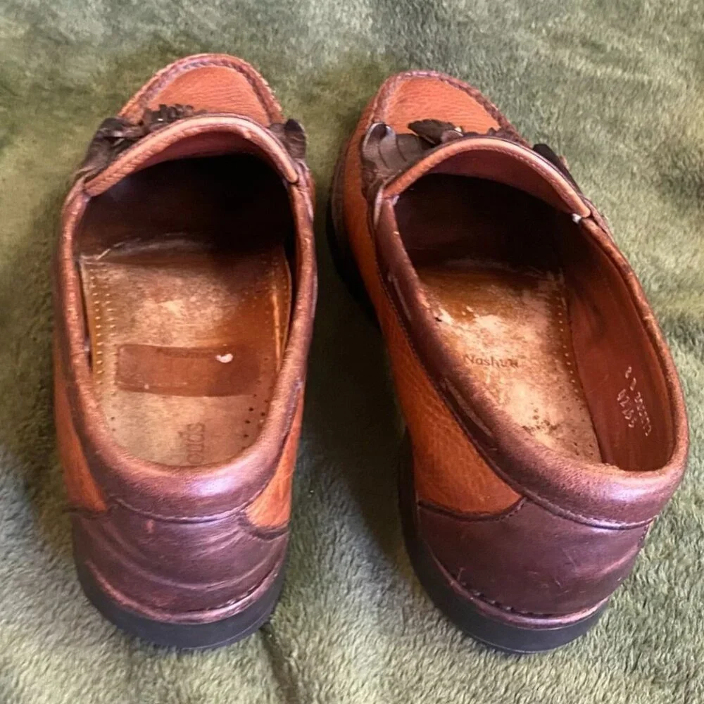 Allen Edmonds Men's Nashua Loafer Shoes Size 8D Brown Leather Tasseled Moc Toe